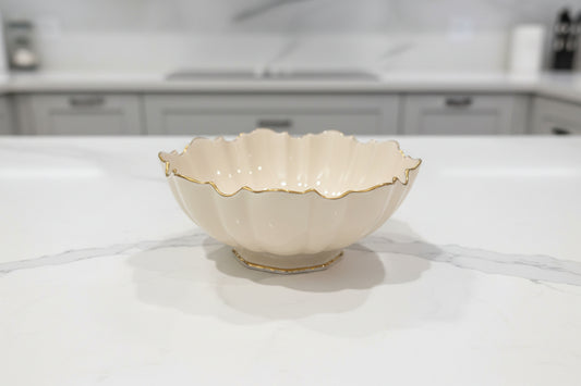 Lenox Porcelain Candy Nut Dish Bowl Gold Trim 6" Wide x 2.75" Tall