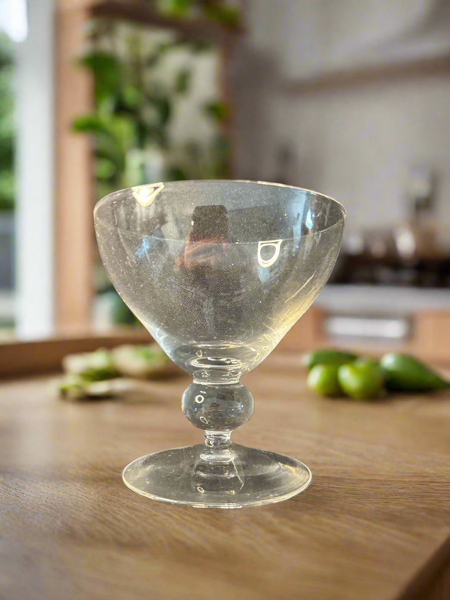 Set of Three Liquor Glasses w/ Bulbous Stem Glows