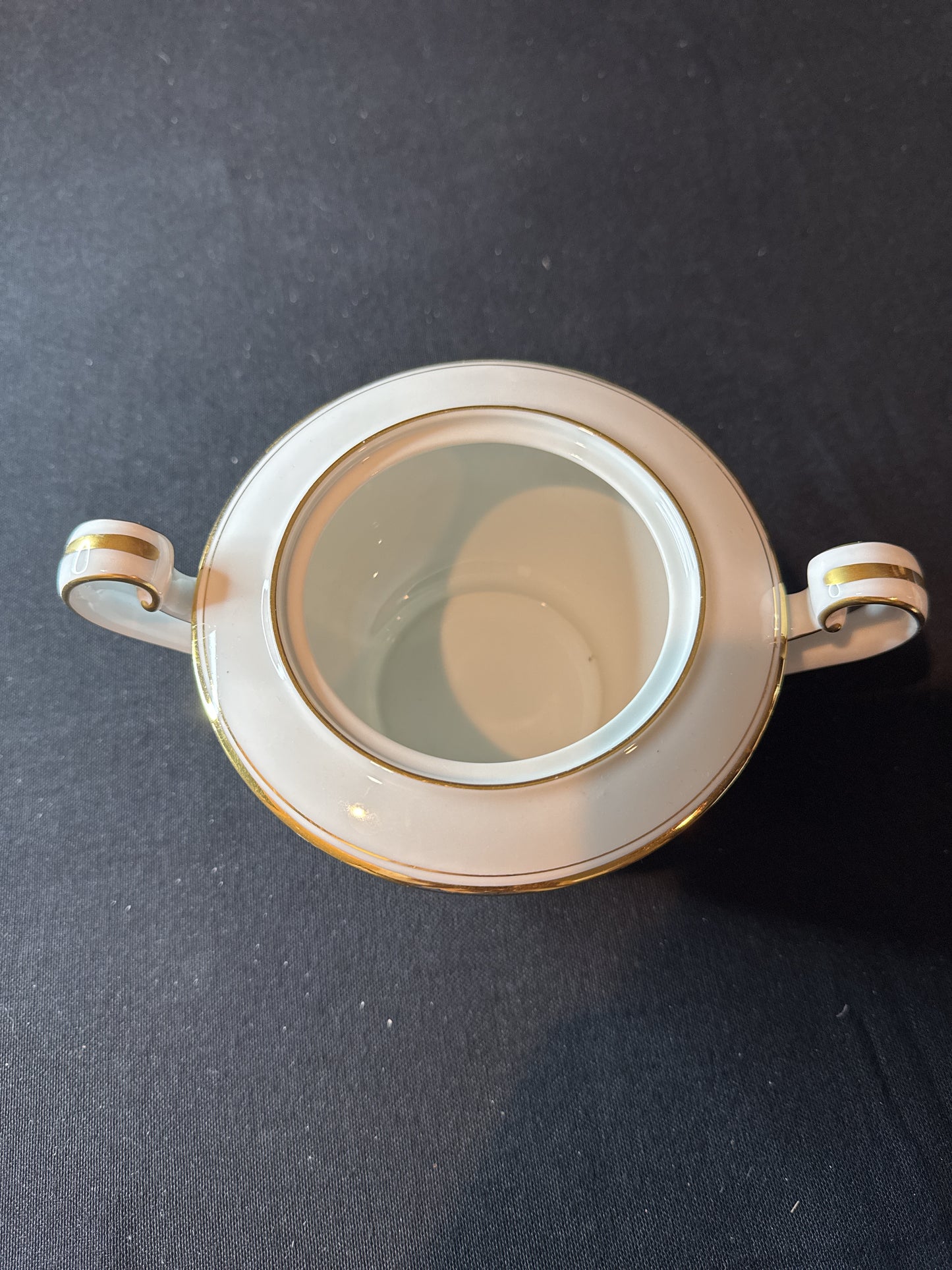 Noritake Sharon (Gold Trim) Sugar Bowl & Lid & Creamer Dinnerware 4-4.5" Tall
