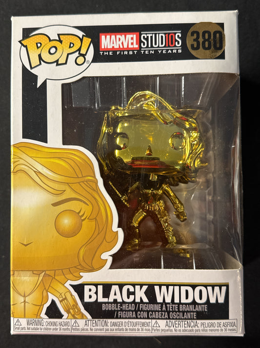 Funko Pop! Marvel Studios Black Widow Bobble Head Gold #380 New in Box