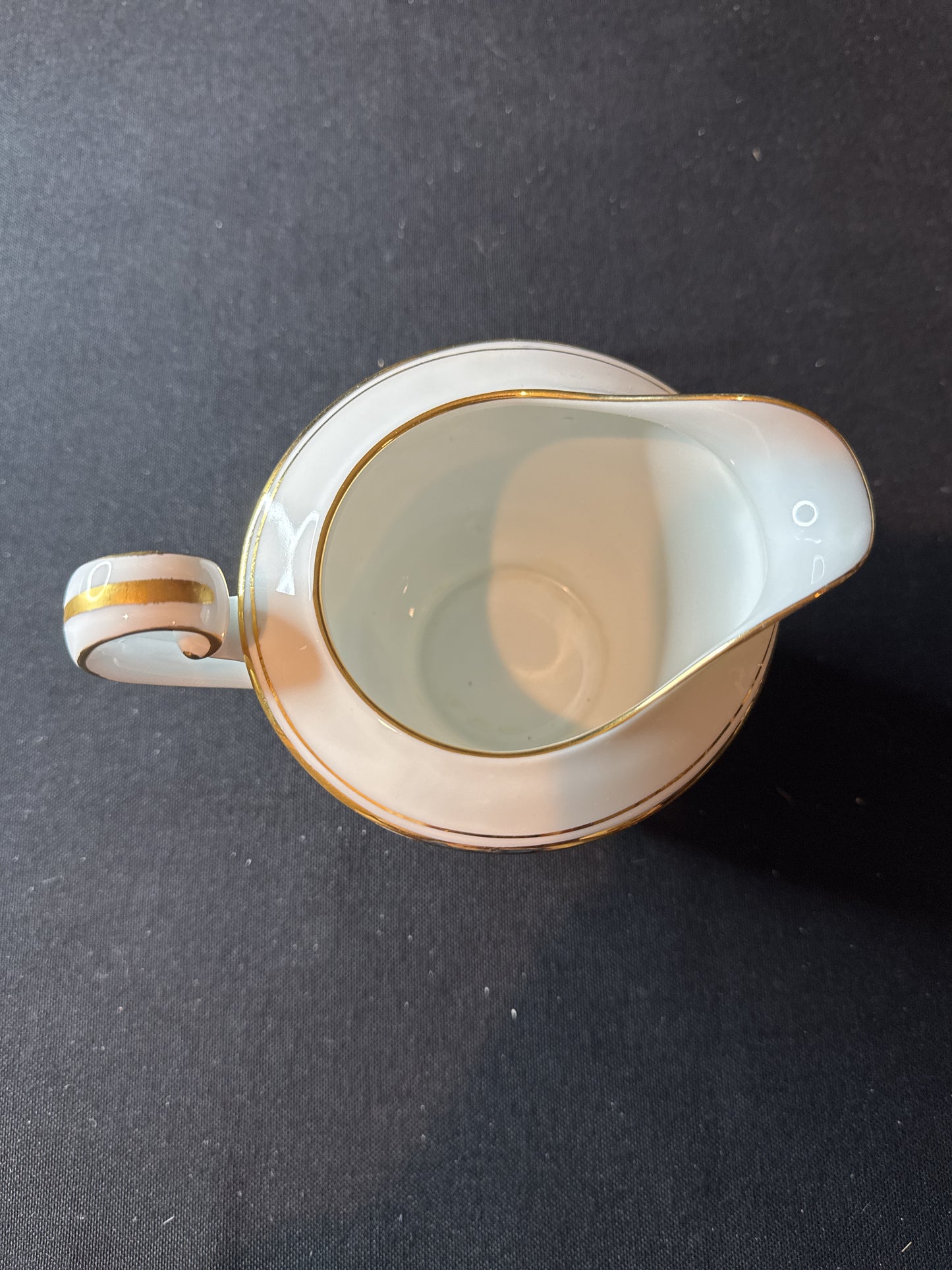Noritake Sharon (Gold Trim) Sugar Bowl & Lid & Creamer Dinnerware 4-4.5" Tall