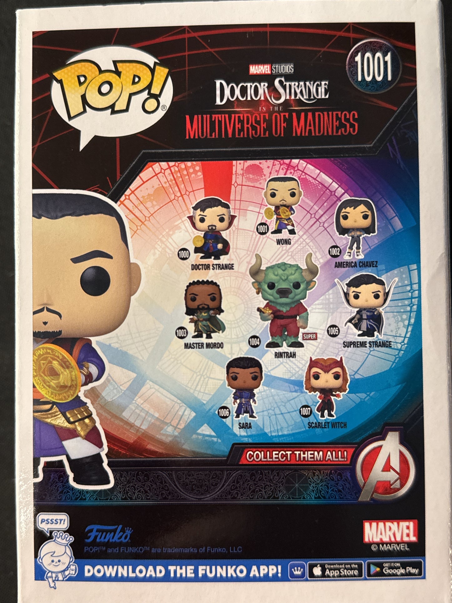 Funko Pop! Marvel Studios Doctor Strange Multiverse Wong #1001 Bobble Head New in Box