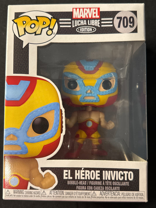 Funko Pop! Marvel Lucha Libre Edition El Héroe Invicto Bobble Head #709 New in Box