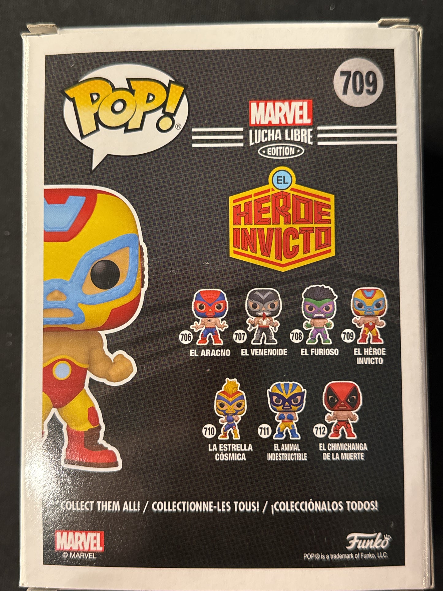 Funko Pop! Marvel Lucha Libre Edition El Héroe Invicto Bobble Head #709 New in Box