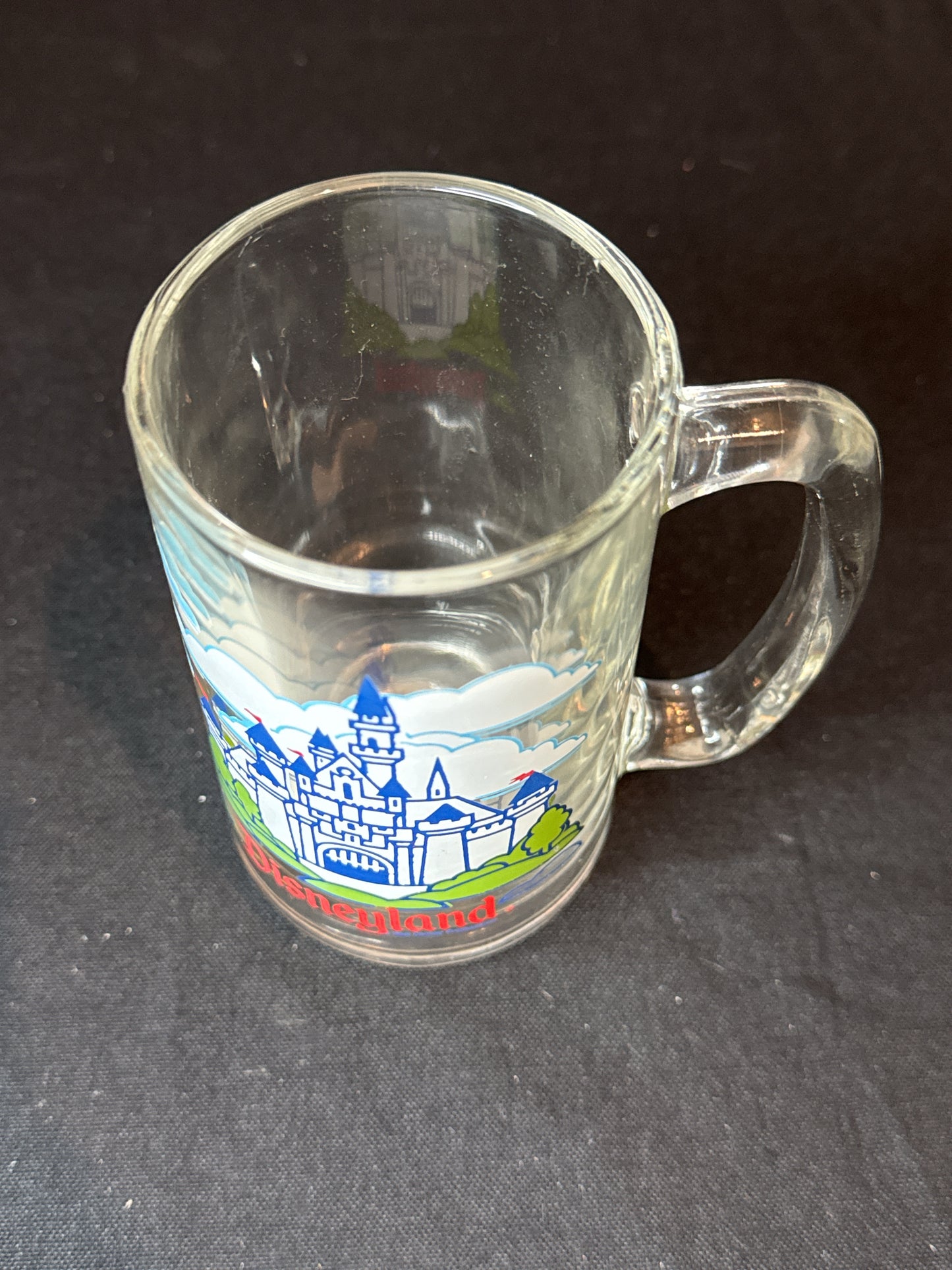 Vintage Walt Disney World Disneyland Castle Glass Mug 16oz