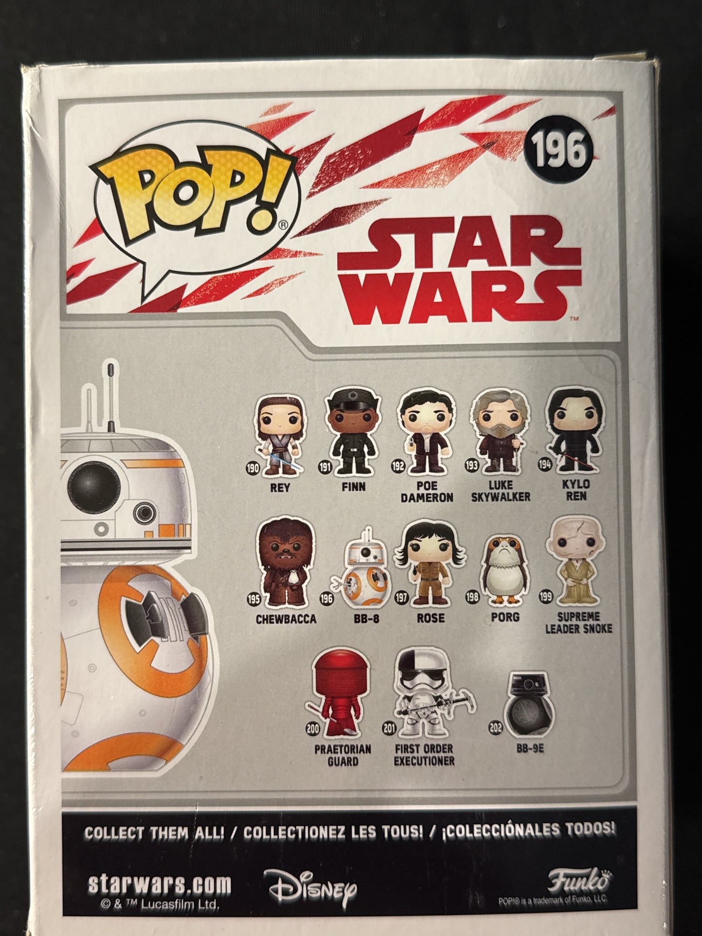 Funko Pop! Star Wars BB-8 Bobble Head #196 New in Box