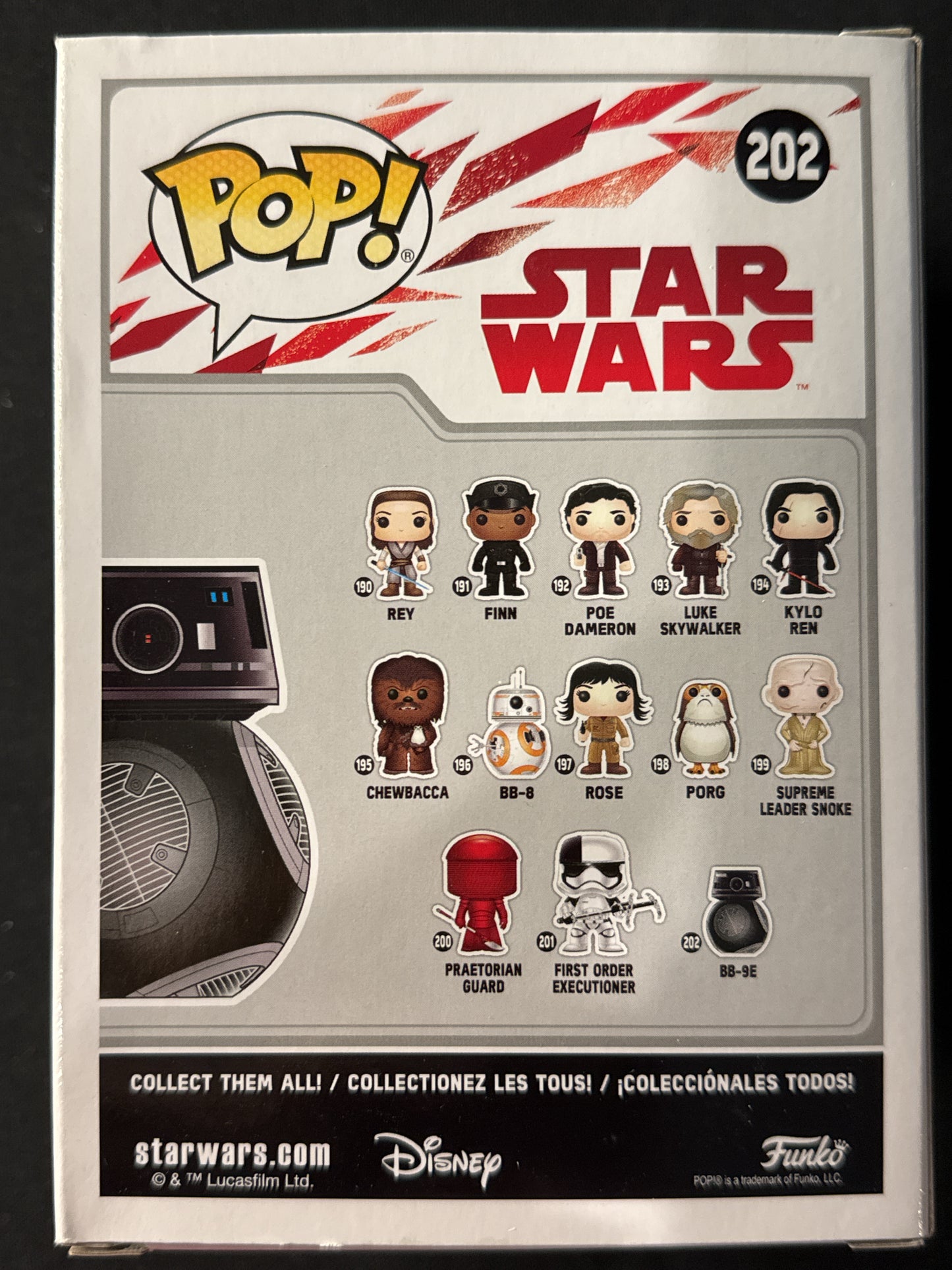 Funko Pop! Star Wars BB-9E Bobble Head #202 New in Box