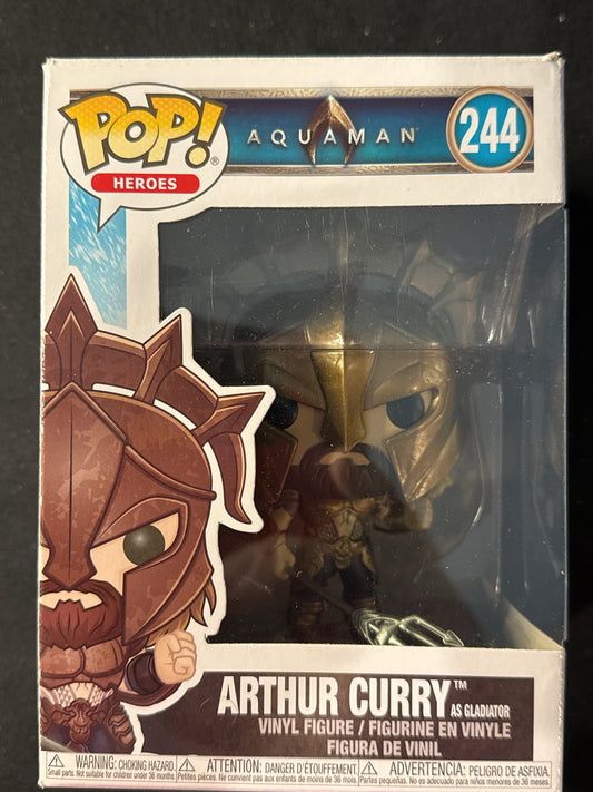Funko Pop! Heroes Aquaman Arthur Curry as Gladiator Vinyl Figure #244 New in Box