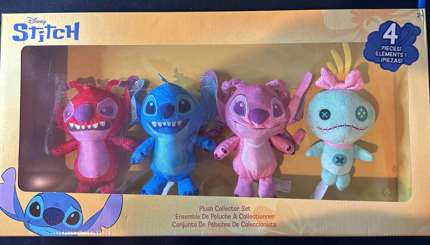 Disney Stitch, Angel, Scrump & Leroy 8" Plush Collector Set 4-Pack New in Box