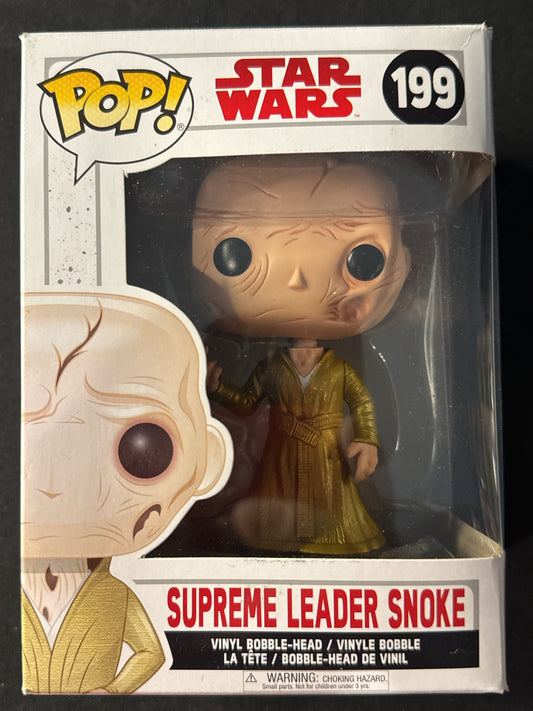 Funko Pop! Star Wars Supreme Leader Snoke Bobble Head #199 New in Box