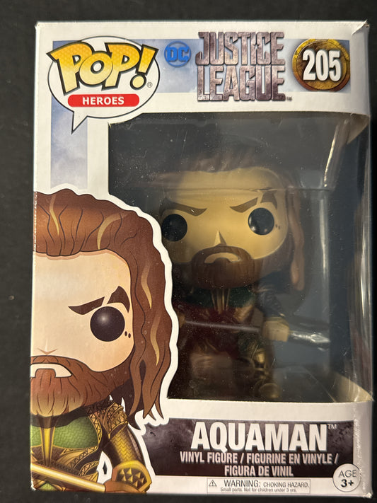 Funko Pop! Heroes DC Justice League Aquaman Vinyl Figure #205 New in Box