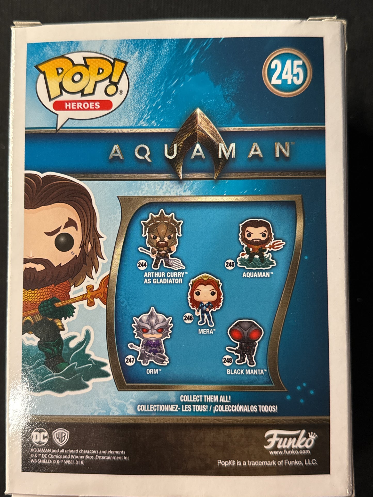 Funko Pop! Heroes Aquaman Vinyl Figure #245 New in Box