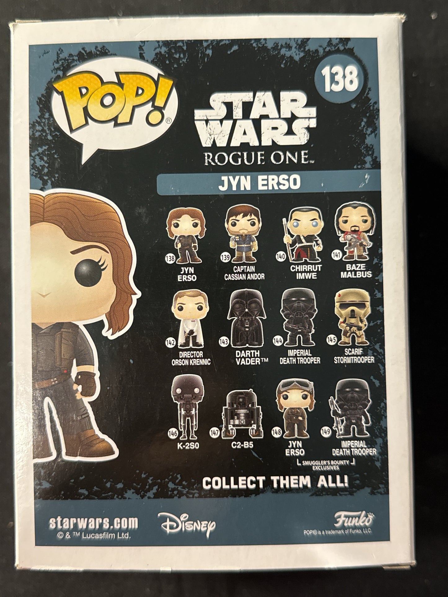 Funko Pop! Star Wars Rogue One Jyn Erso Bobble Head #138 New in Box
