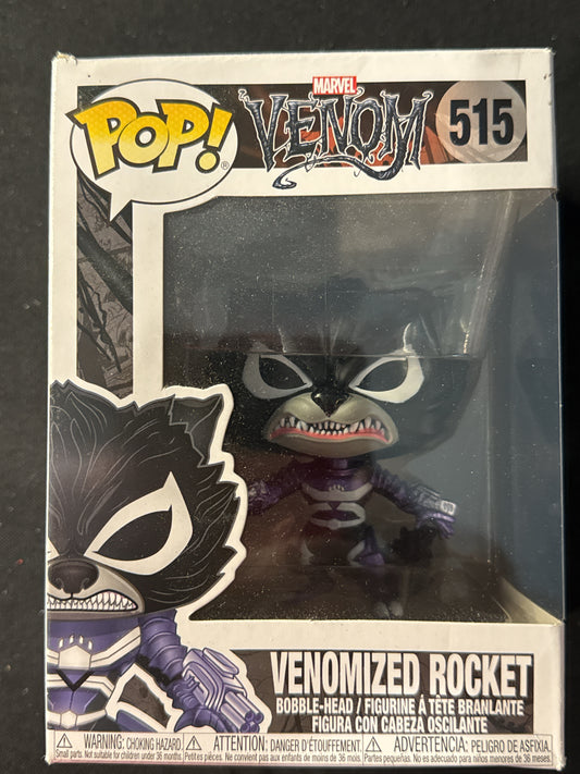 Funko Pop! Marvel Venom Venomized Rocket Bobble Head #515 New in Box