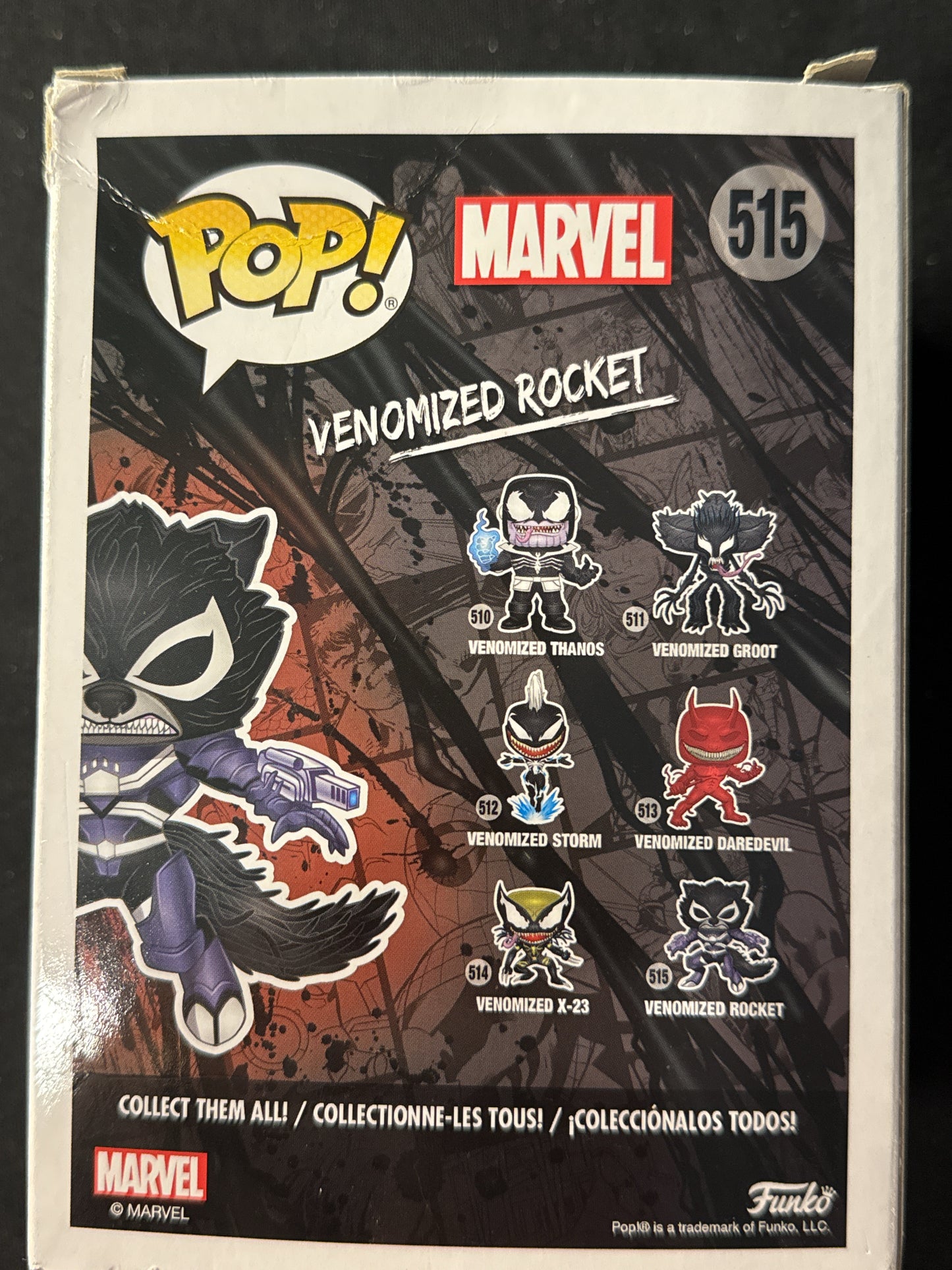 Funko Pop! Marvel Venom Venomized Rocket Bobble Head #515 New in Box