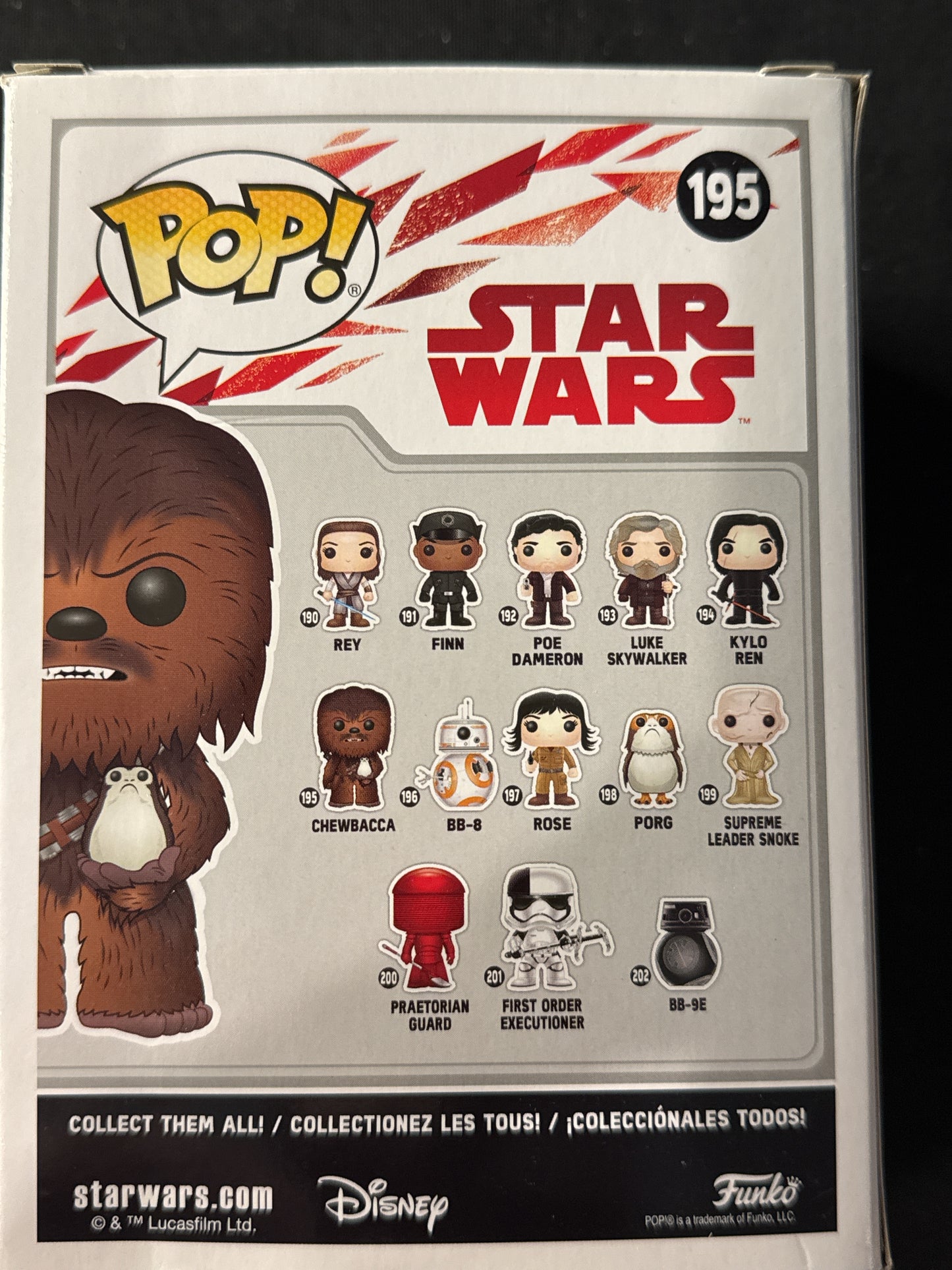 Funko Pop! Star Wars Chewbacca Bobble Head #195 New in Box