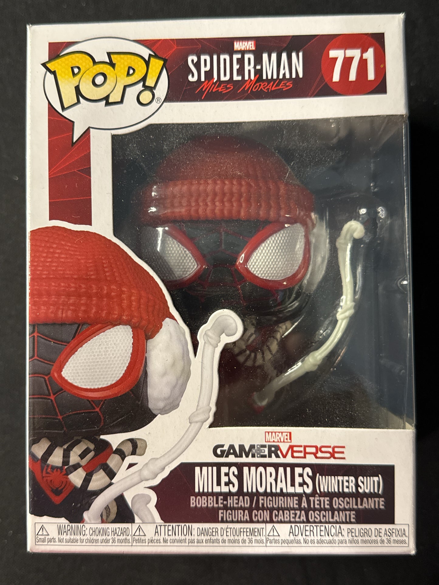Funko Pop! Marvel Spider-Man Miles Morales (Winter Suit) Bobble Head #771 New in Box