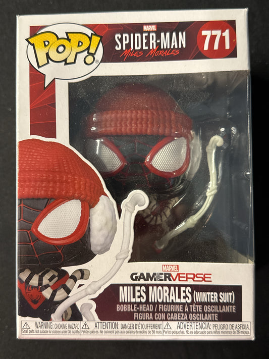 Funko Pop! Marvel Spider-Man Miles Morales (Winter Suit) Bobble Head #771 New in Box