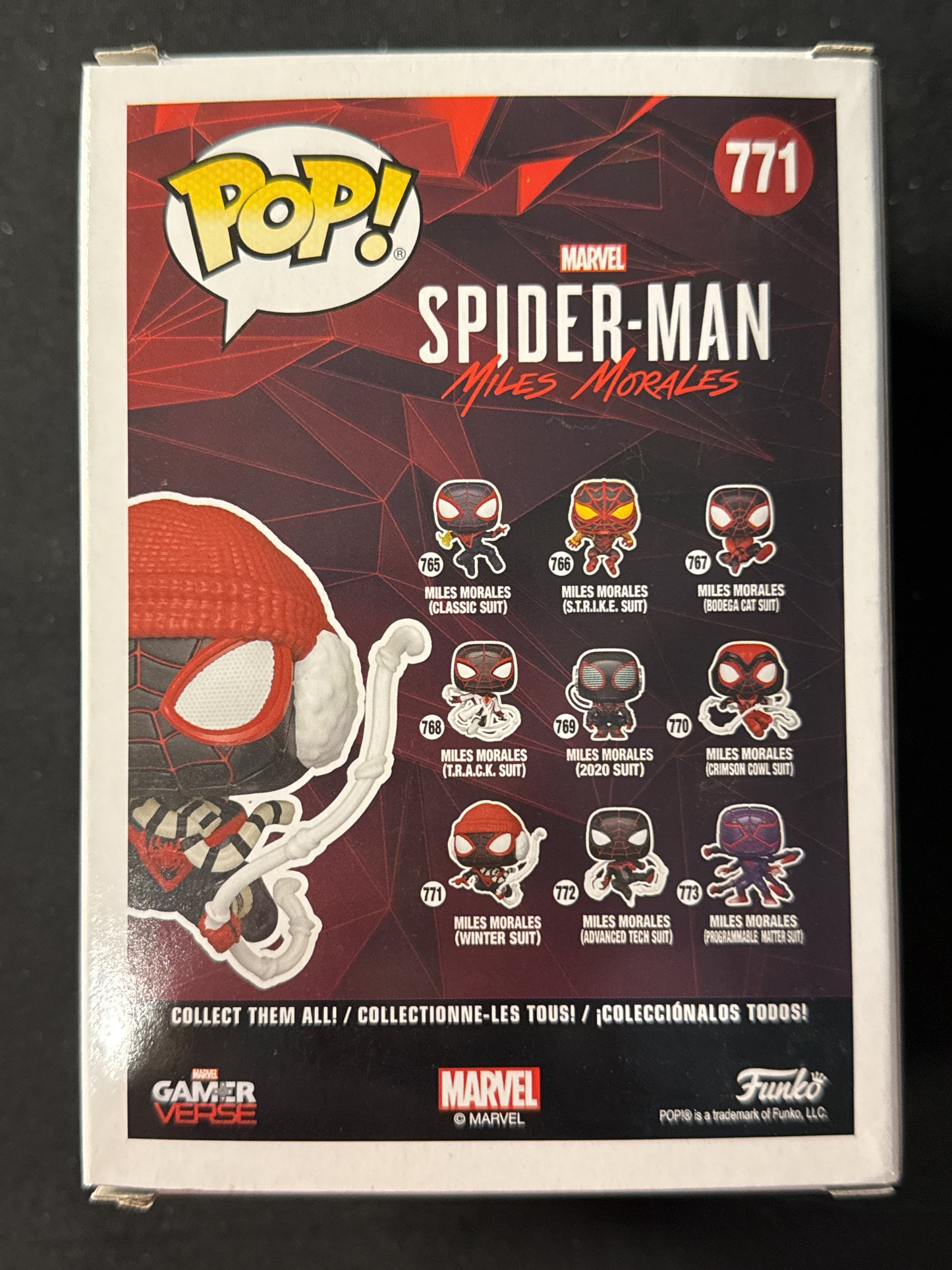 Funko Pop! Marvel Spider-Man Miles Morales (Winter Suit) Bobble Head #771 New in Box