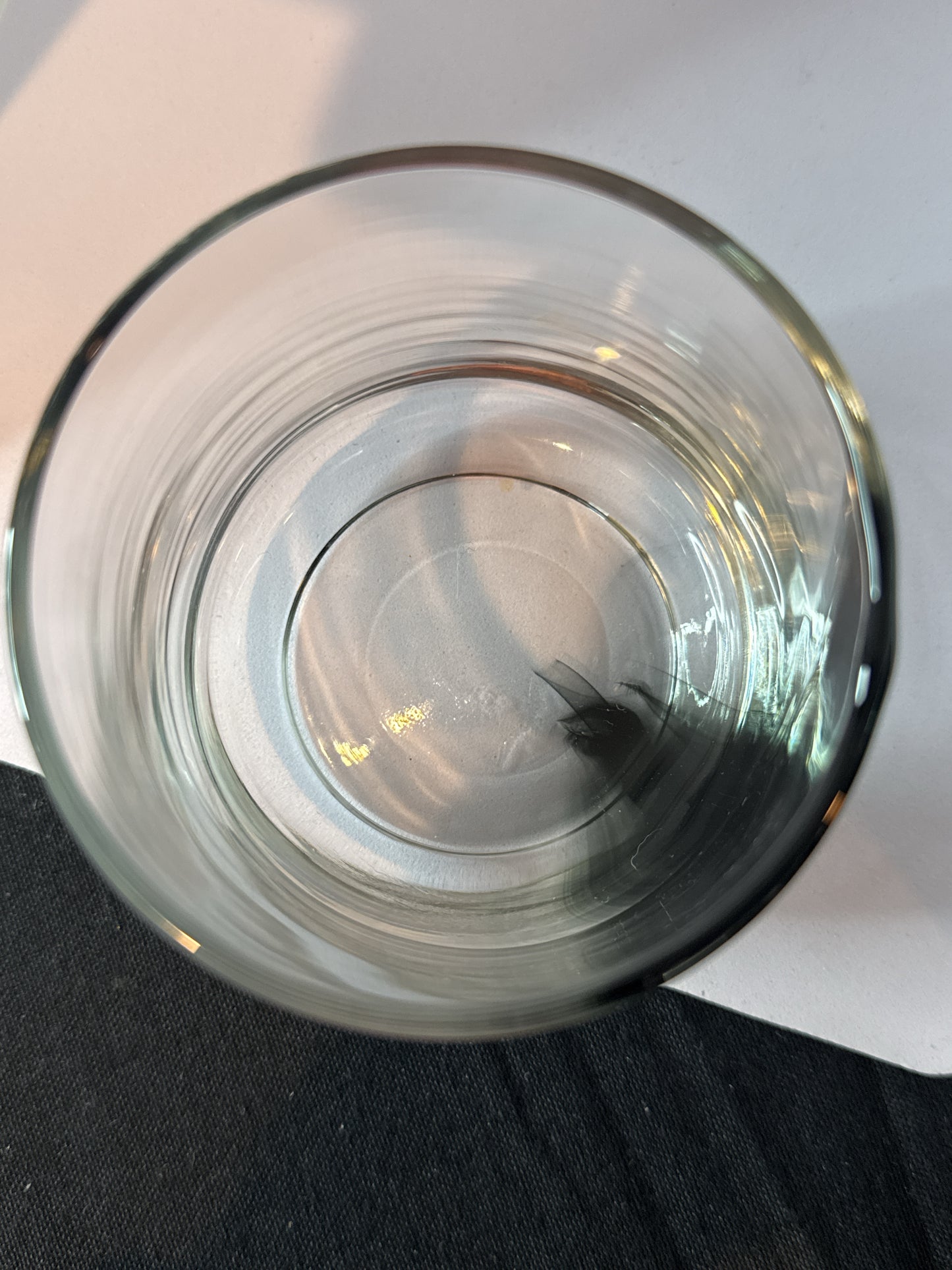 Libby Ascent Black Ribbon Rocks Glasses 13 ounce 3.75" Tall