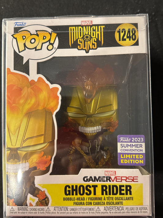 Funko Pop! Marvel Midnight Suns Ghost Rider Bobble Head LE New in Box w/ Soft Case
