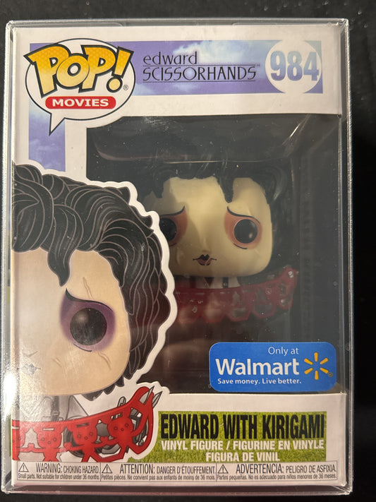 Funko Pop! Movies Edward Scissorhands #984 Edward with Kirigami New in Box Soft Case