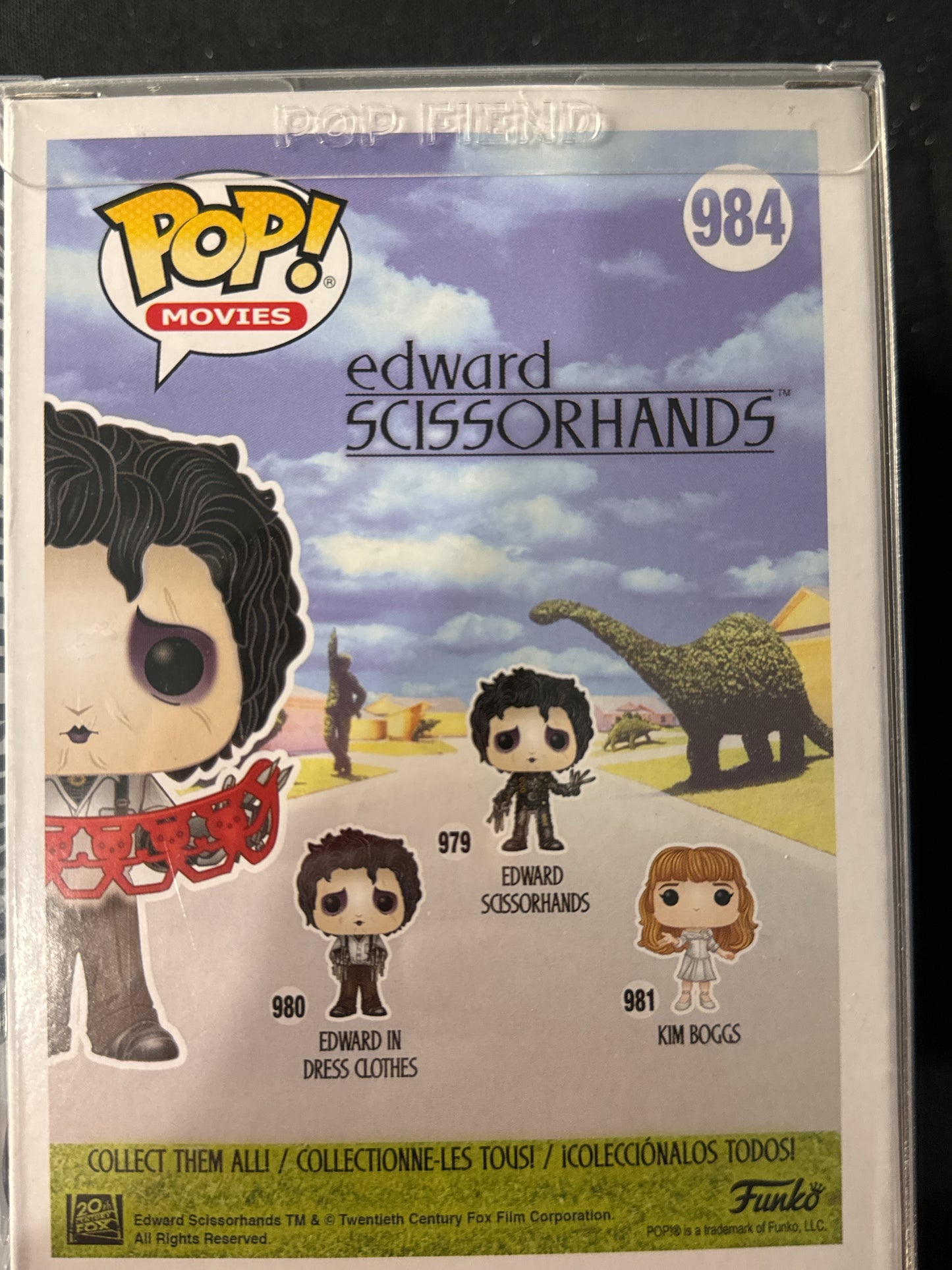 Funko Pop! Movies Edward Scissorhands #984 Edward with Kirigami New in Box Soft Case