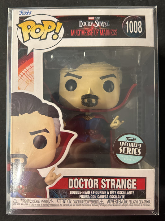 Funko Pop! Marvel Studios Doctor Strange Multiverse Bobble Head #1008 NIB w/ Soft Case