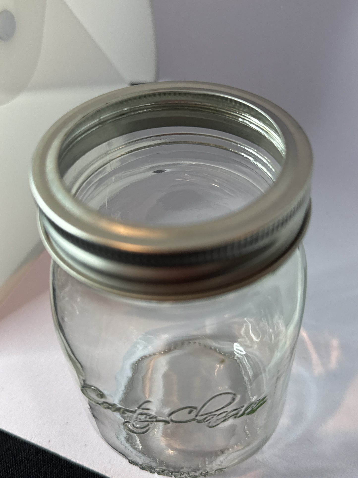Pair of Country Classics 16oz Regular Mouth Glass Canning Jars 5.25" Tall Screw Cap No Lid