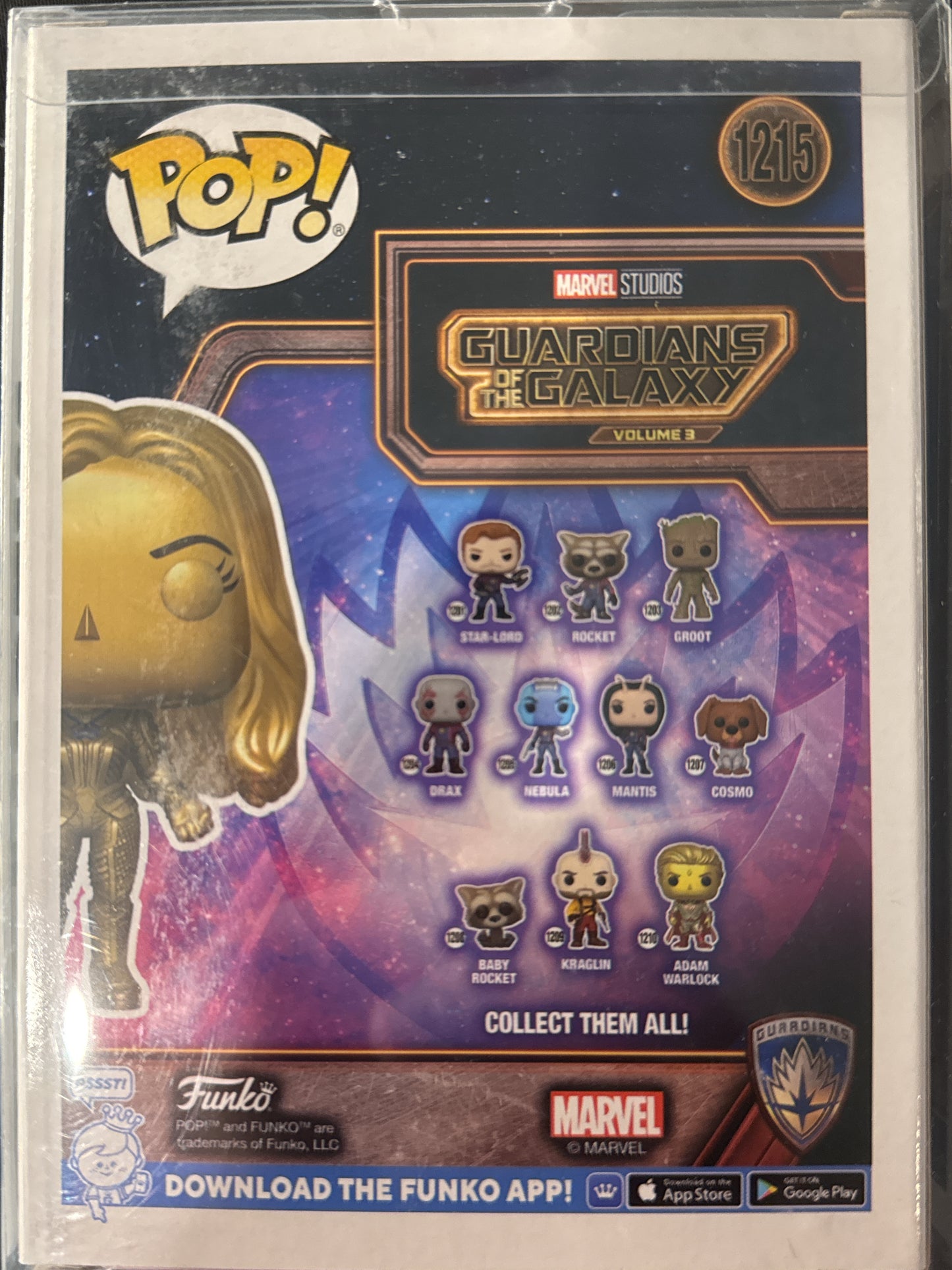 Funko Pop! Marvel Studios Guardians of the Galaxy Ayesha Bobble Head #1215 NIB w/ Soft Case