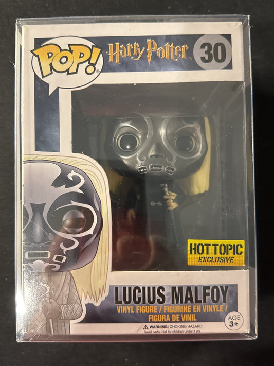 Funko Pop! Harry Potter Lucius Malfoy Vinyl Figure #30 Hot Top Excl. New in Box w/ Soft Case