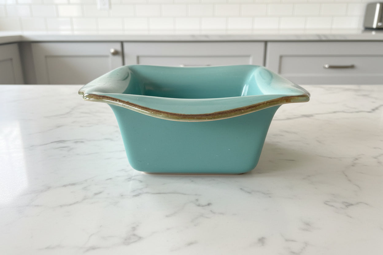 Southern Living At Home Tuscan Everyday Baker Square Baking Dish Turquoise Teal 9.5" Wide