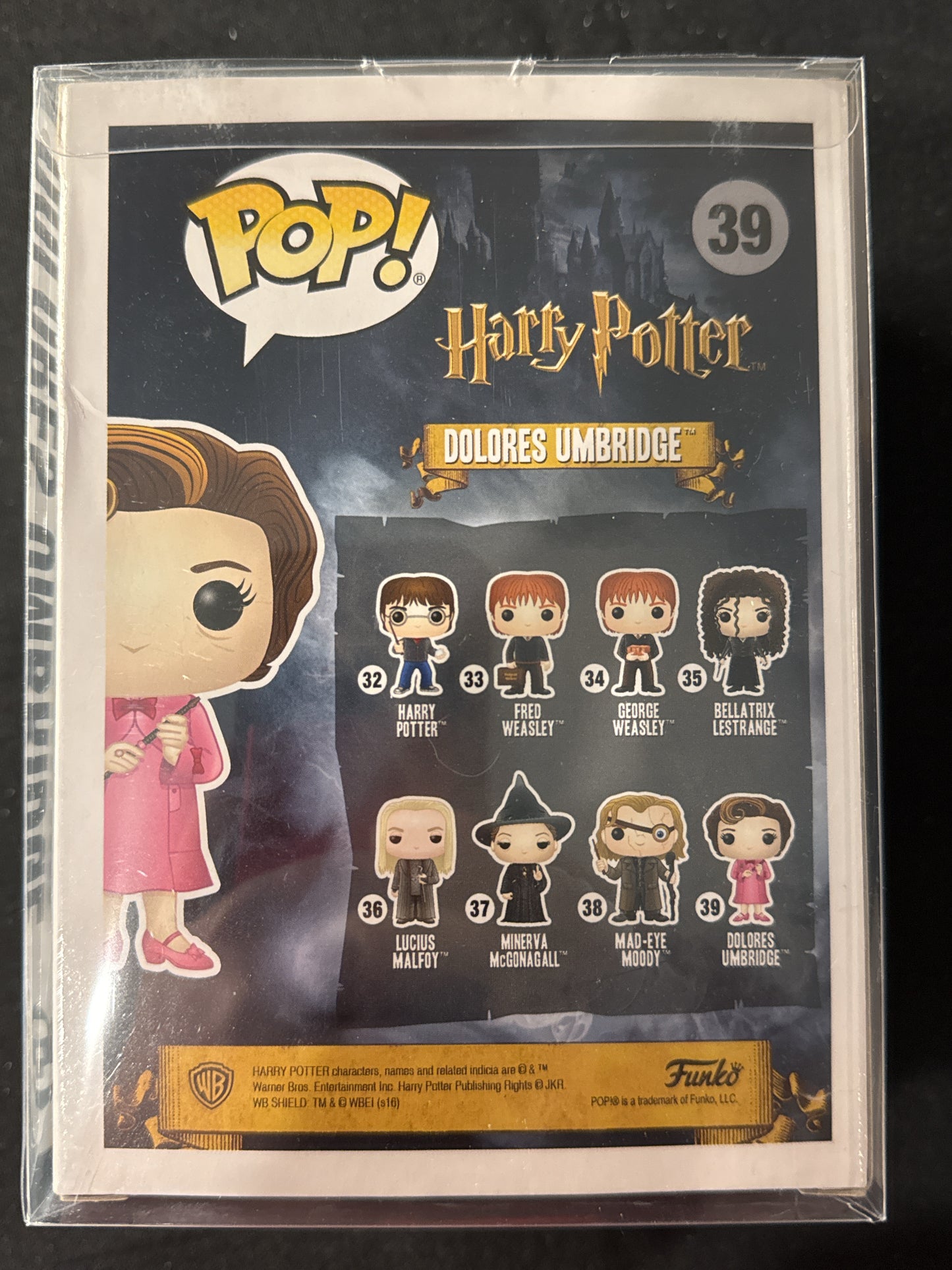 Funko Pop! Harry Potter Delores Umbridge #39 Vinyl Figure New in Box w/ Soft Case
