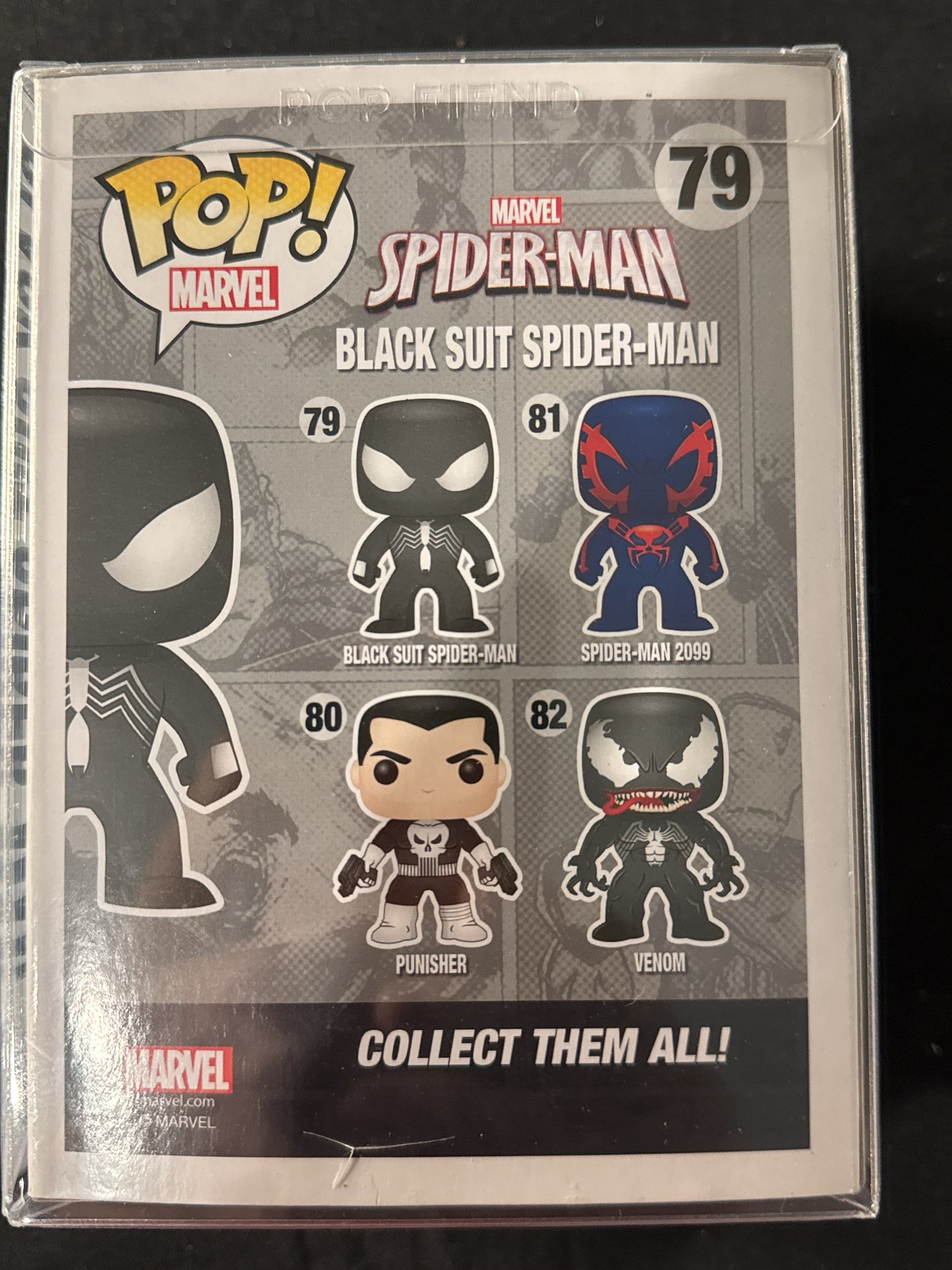 Funko Pop! Marvel Spider-Man Black Suit Spider-Man #79 New in Box w/ Soft Case