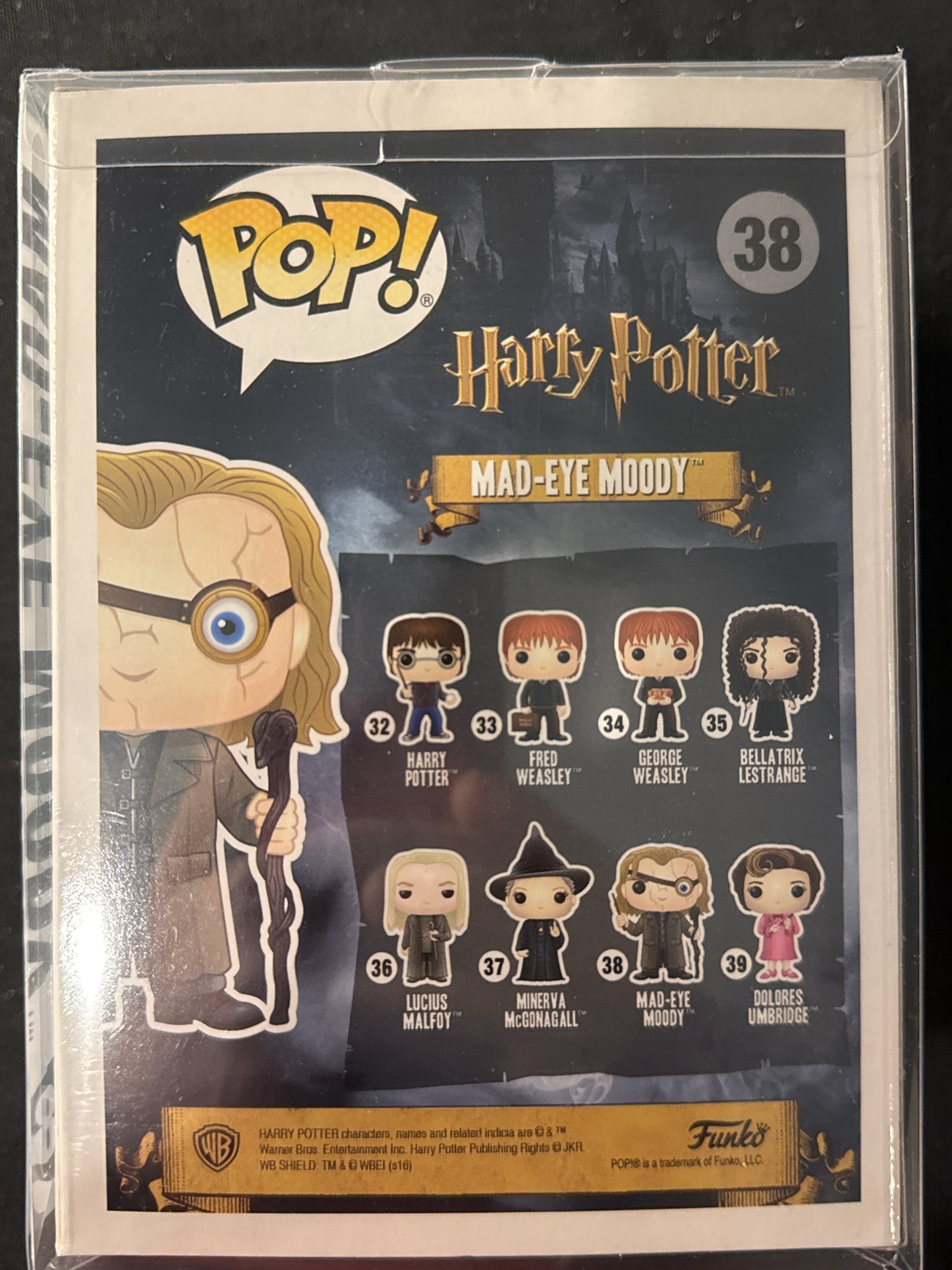 Funko Pop! Harry Potter #38 Mad-Eye Moody Vinyl Figure New in Box w/ Soft Case