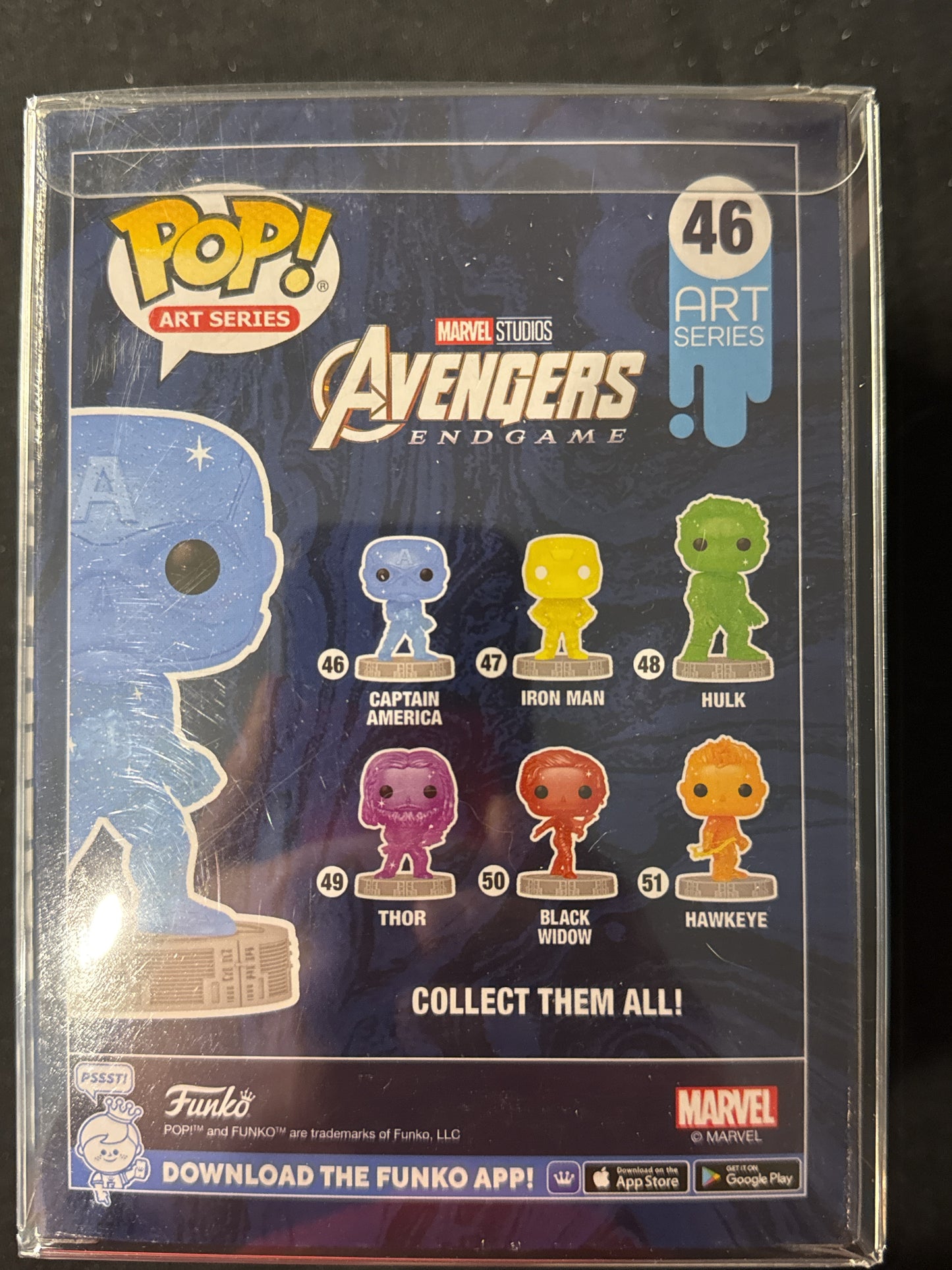 Funko Pop! Marvel The Infinity Saga #46 Captain America Bobble Head New in Box w/ Soft Case