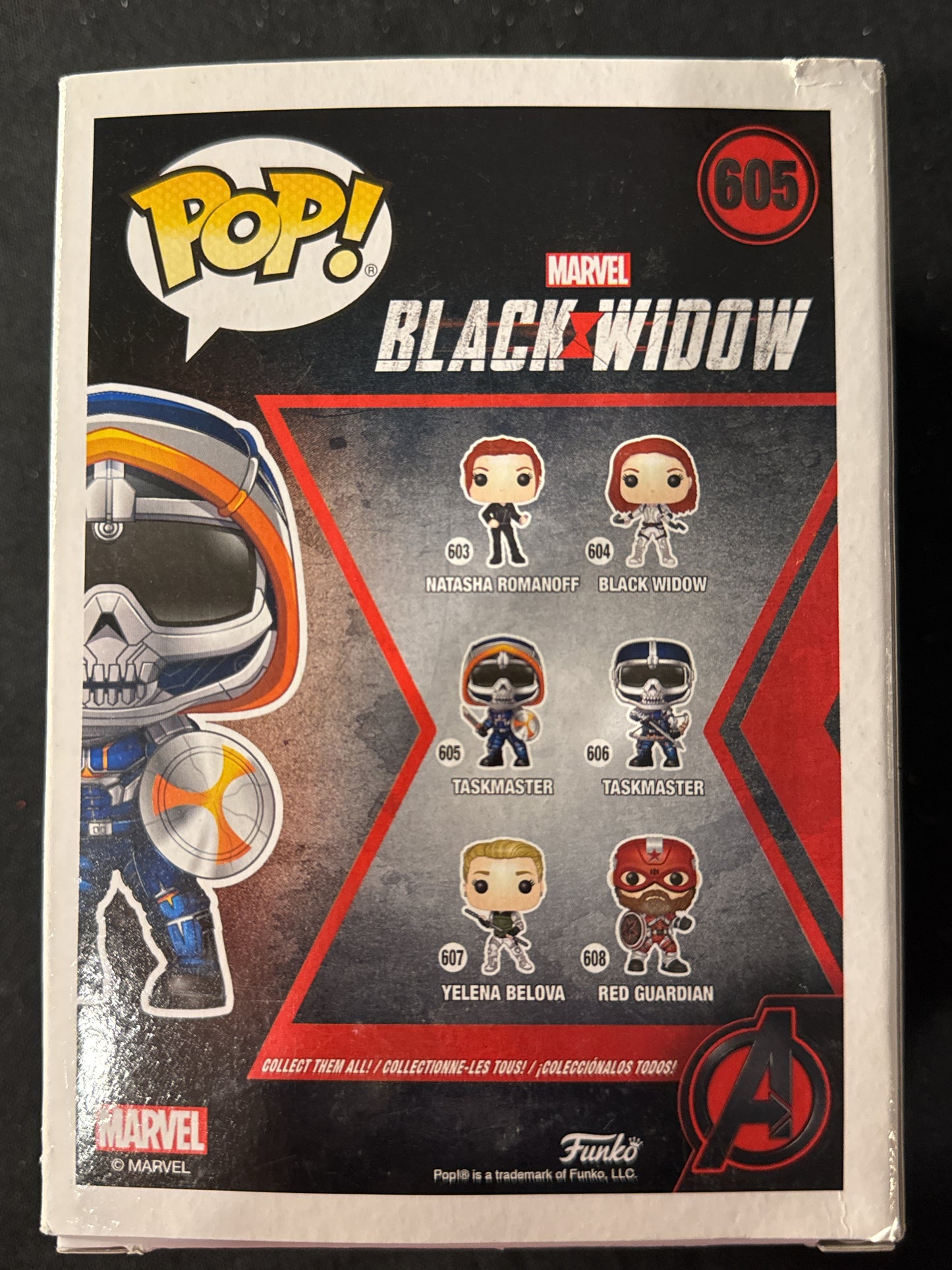 Funko Pop! Marvel Black Widow #605 Taskmaster Bobble Head New in Box