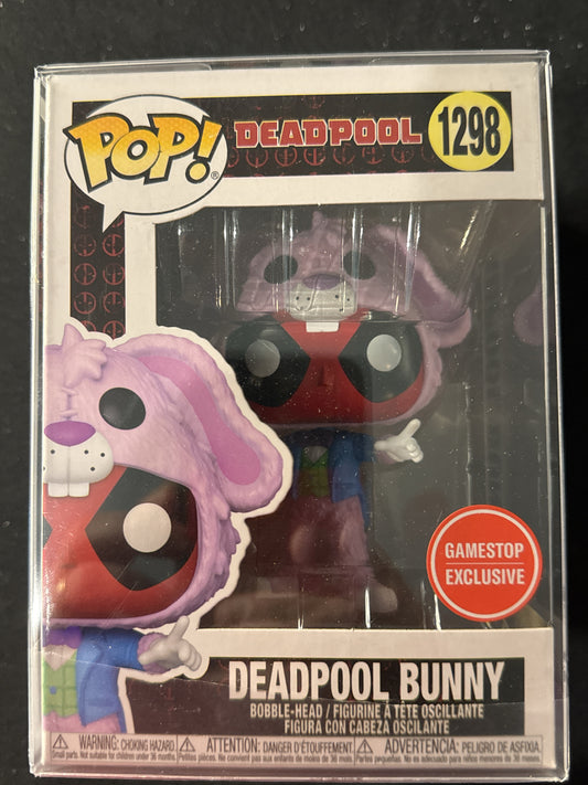 Funko Pop! Deadpool #1298 Deadpool Bunny Bobble Head GameStop Excl. NIB w/ Soft Case