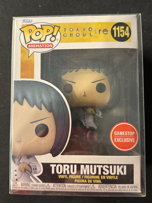 Funko Pop! Tokyo Ghoul #1154 Toru Mutsuki Vinyl Figure Gamestop Excl. NIB w/ Soft Case