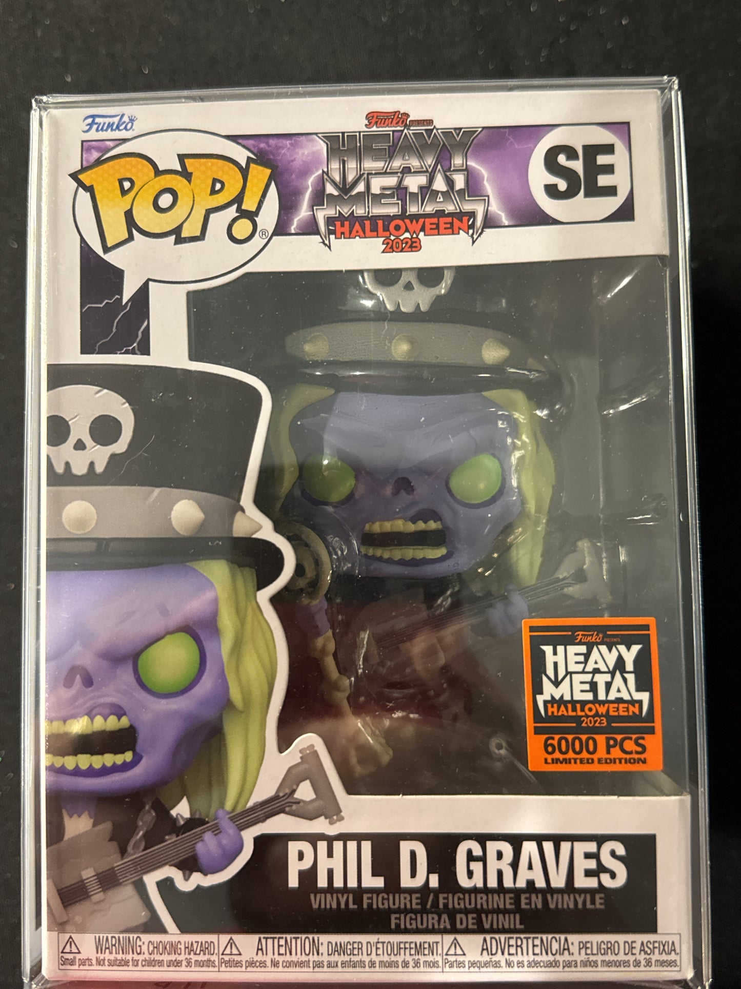 Funko Pop! Heavy Metal Halloween 2023 SE Phil D. Graves Vinyl Figure NIB w/ Soft Case