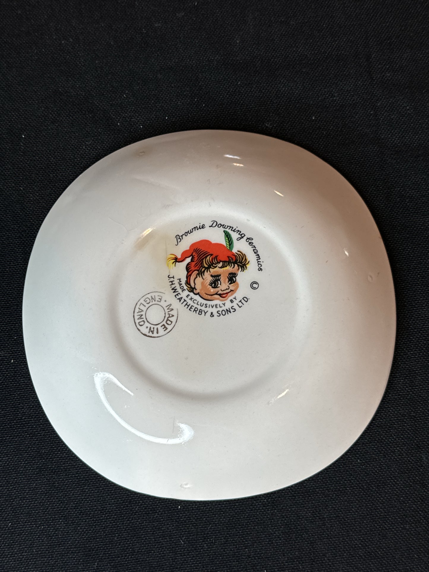 Vintage Brownie Downing Ceramic Plate J.H. Weatherby & Sons LTD. Cape Breton N.S.