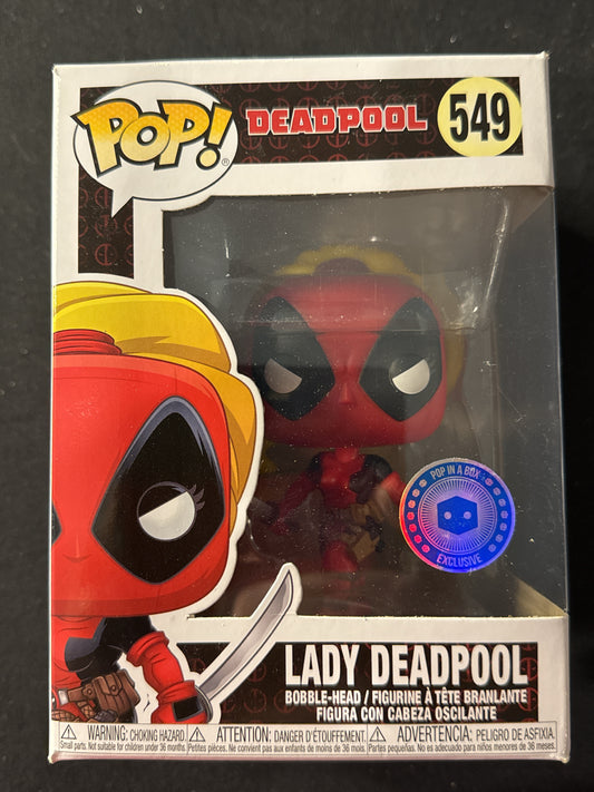 Funko Pop! Deadpool #549 Lady Deadpool Bobble Head New in Box