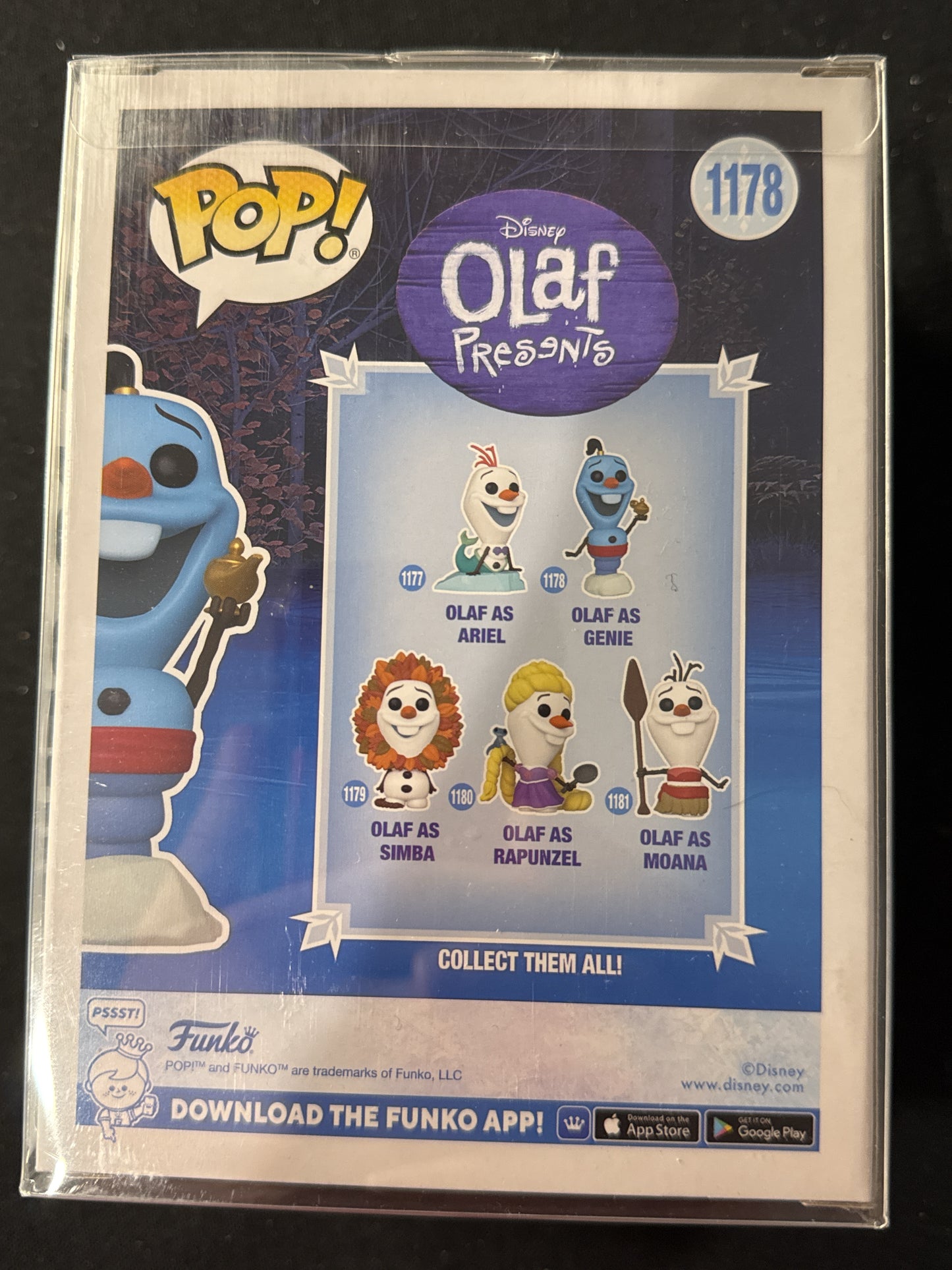 Funko Pop! Disney Olaf #1178 Olaf as Genie Vinyl Figure New in Box w/ Soft Case