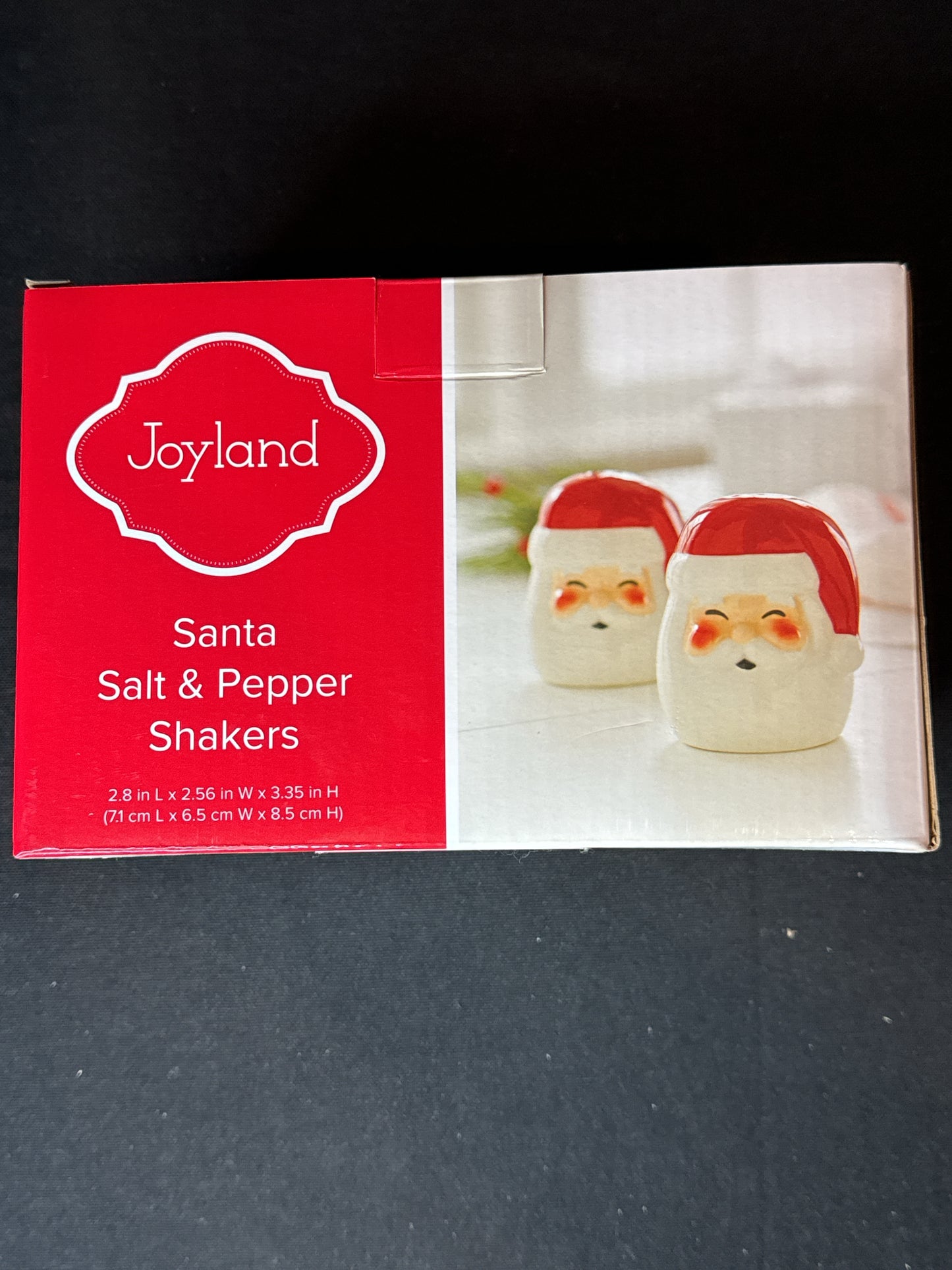 Joyland Santa Salt & Pepper Shakers New in Box 3.35" Tall