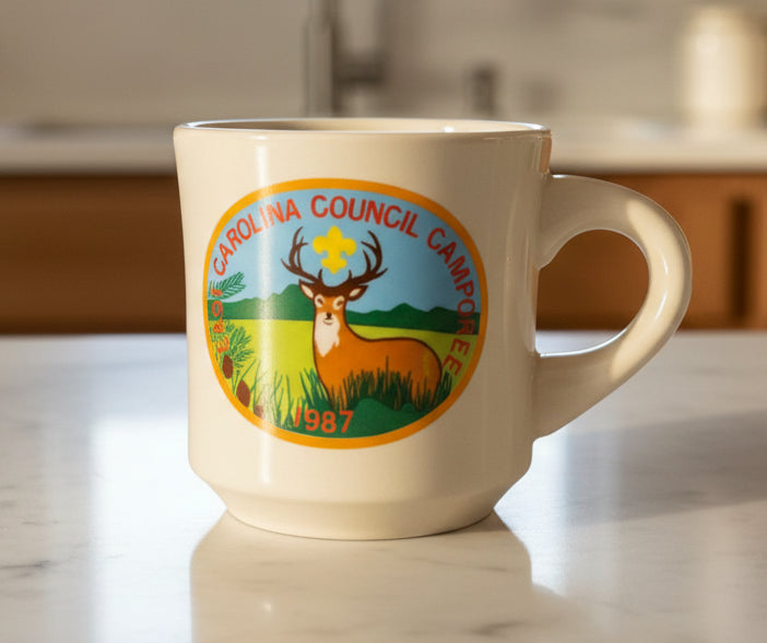 Vintage Boy Scouts East Carolina Council Camporee 1987 3.5" Tall