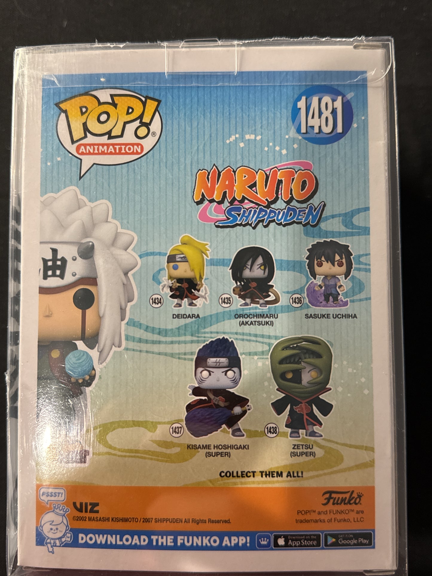 Funko Pop! Naruto Shippuden #1481 Jiraiya Vinyl Figure Glows in Dark New in Box Soft Case