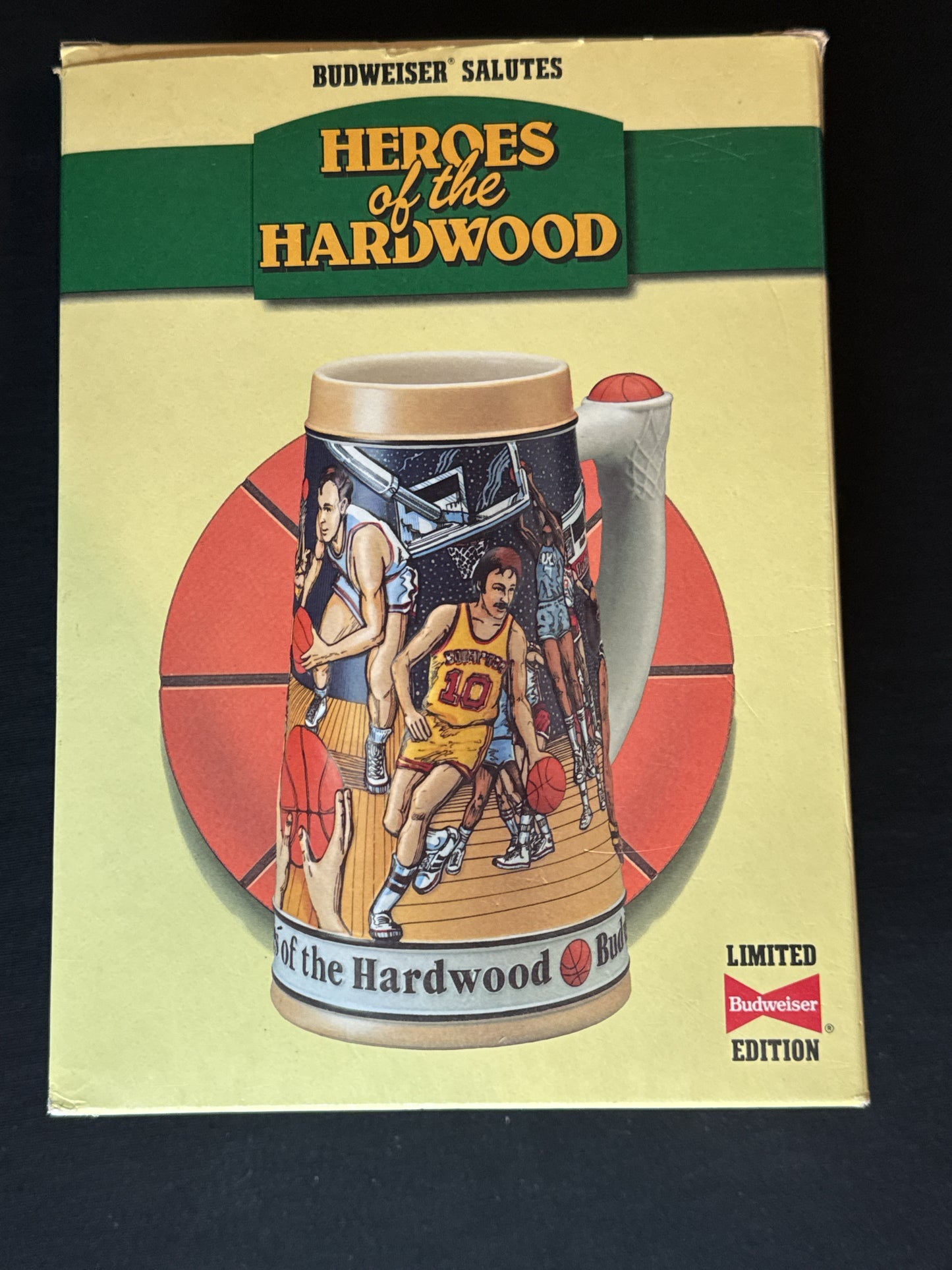 Budweiser Limited Edition Sports Series Basketball Stein New in Original Box/COA