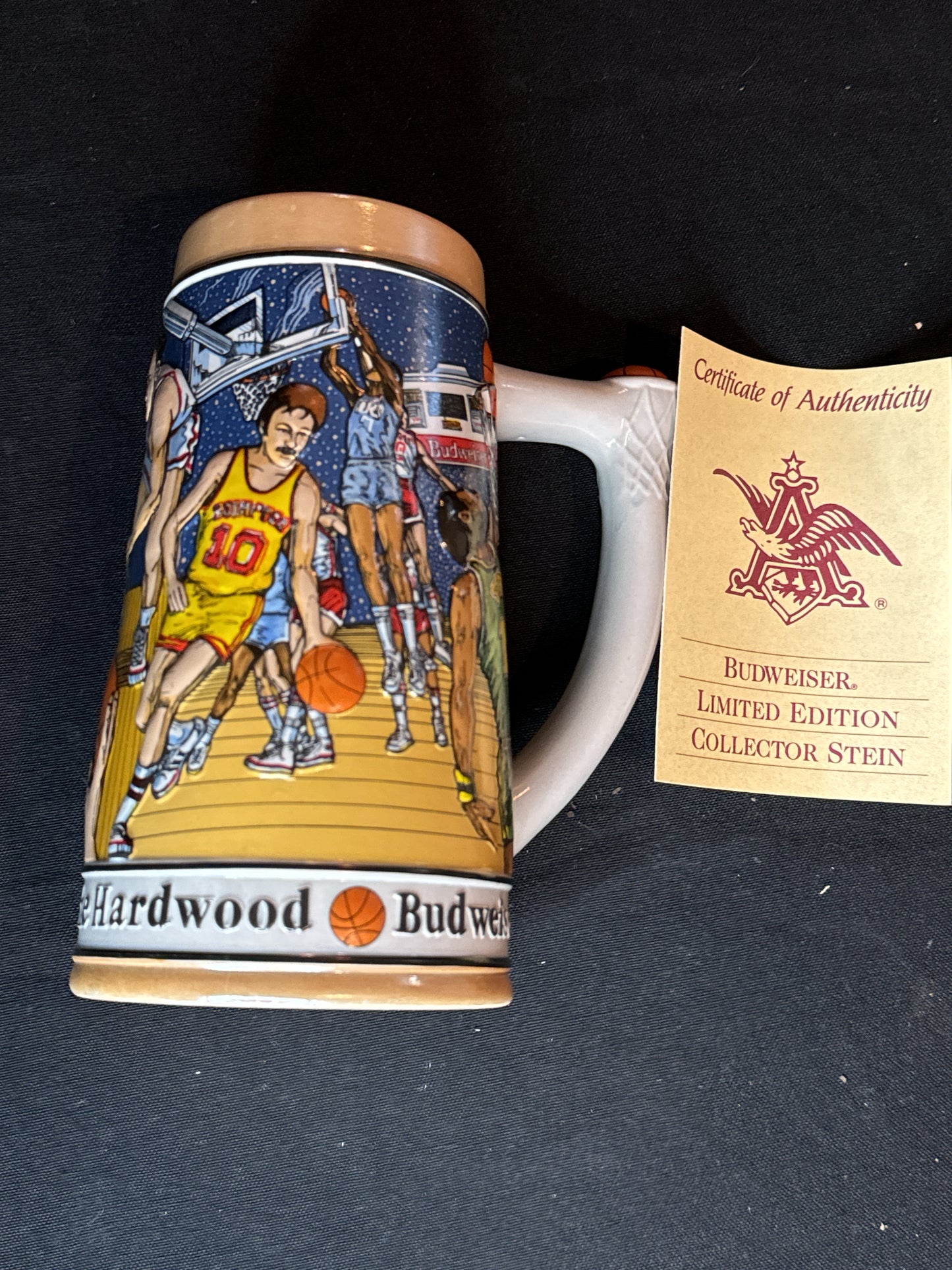 Budweiser Limited Edition Sports Series Basketball Stein New in Original Box/COA