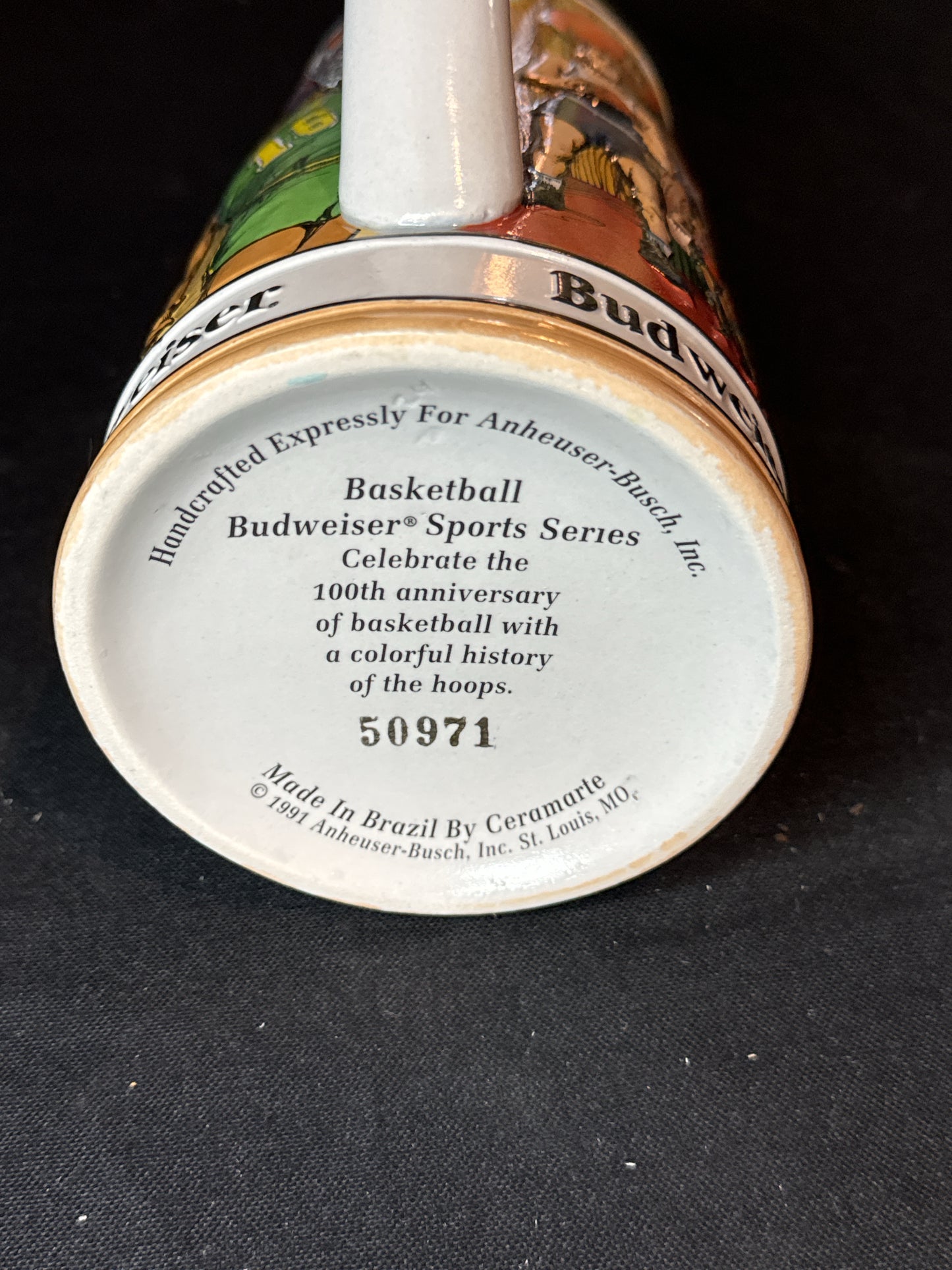 Budweiser Limited Edition Sports Series Basketball Stein New in Original Box/COA