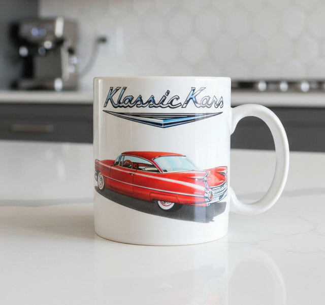 Vintage Klassic Kars Coffee Mug Cup 1959 Cadillac El Dorado 3.75" Tall